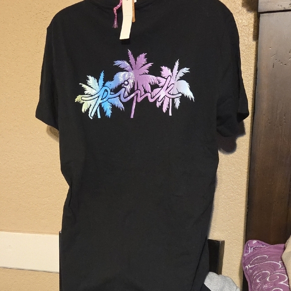Black and Pink Short Sleeve Tee - Picture 2 of 4
